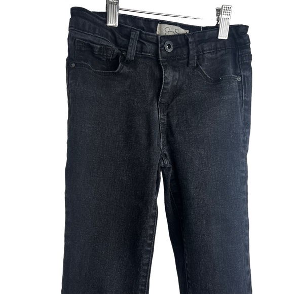 Jessica Simpson Collection | Black Noir Floral Lace Skinny Jeans Girls | Size 8 - Picture 4 of 9